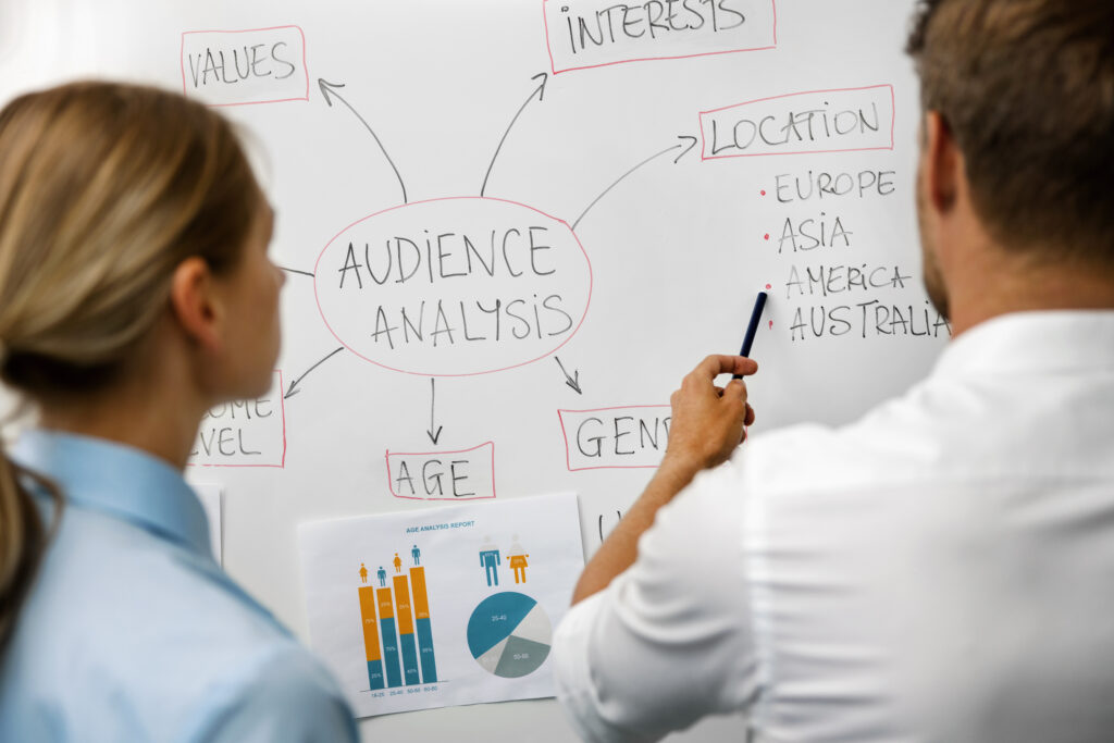 Target audience analysis, market segmentation marketing people