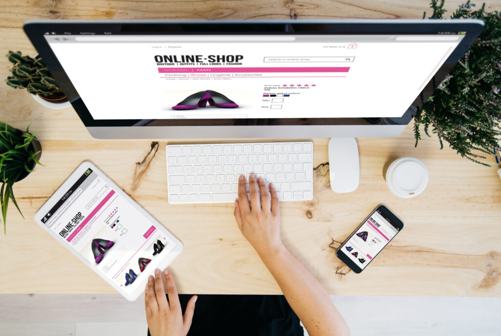 Online shop website website overhead devices