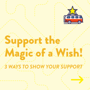 a social media square for a Childrens' Wishes campaign
