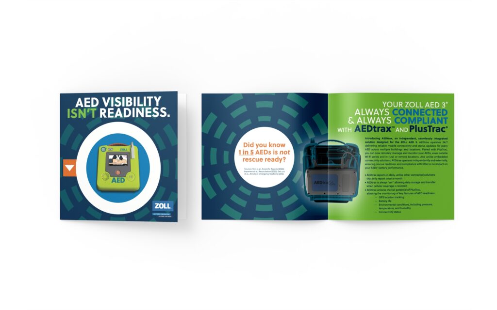 MMM mock ups ZOLL brochure