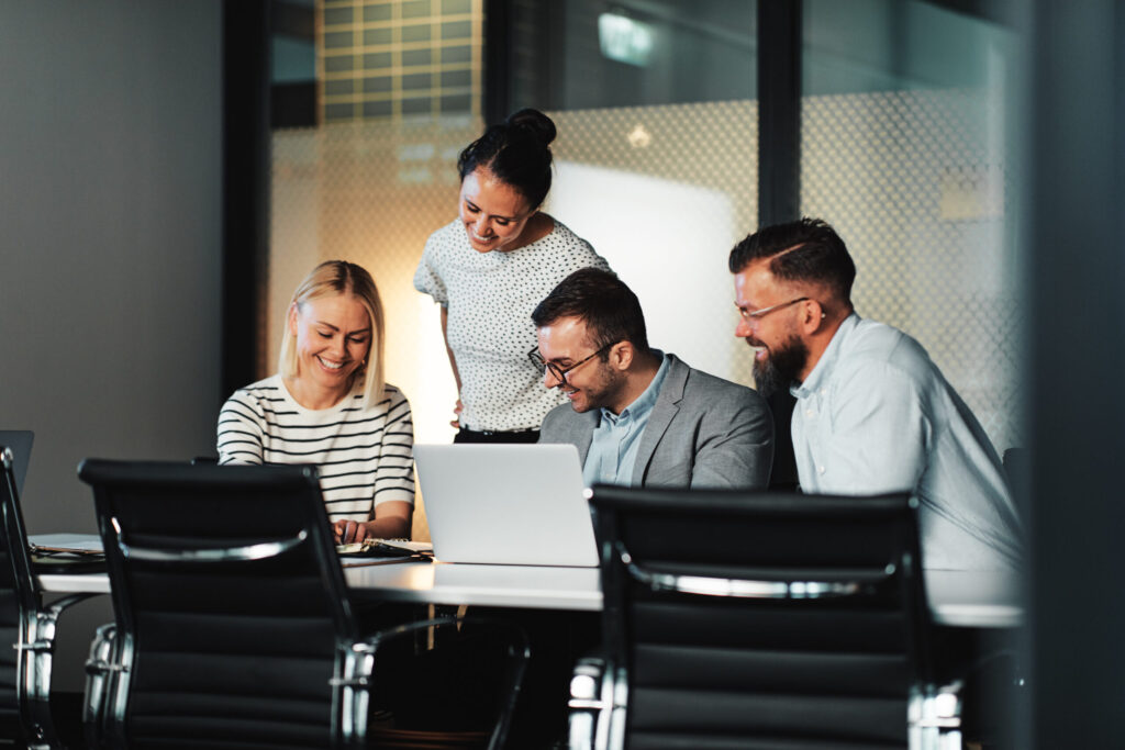 corporate executives reviewing strategy